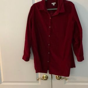 Plus size JJill corduroy shirt
